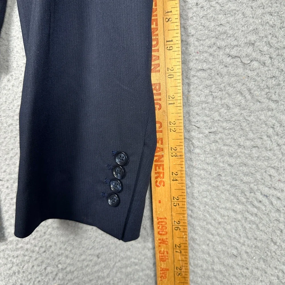 NEW Perry Ellis Blazer Mens 46R Slim Fit Dark Sapphire Suit Jacket Sport Coat